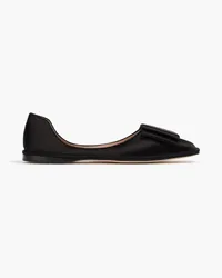 Giorgio Armani Bow-detailed satin ballet flats - Black Black