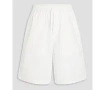 Cotton drawstring shorts - White