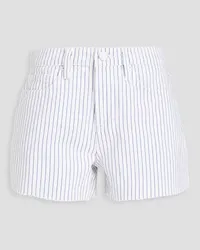 Frame Denim Le Bridgette striped denim shorts - White White