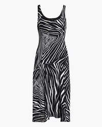 Versace Printed crepe midi dress - Black Black