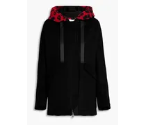 Wool-felt hooded coat - Black