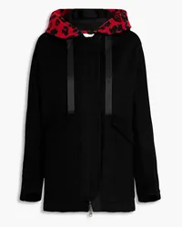 Diane von Furstenberg Wool-felt hooded coat - Black Black