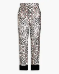 Dolce & Gabbana Metallic flocked tulle slim-leg pants - Metallic Metallic