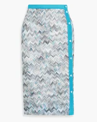 Missoni Crochet-knit pencil skirt - Blue Blue