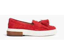 Tasseled suede loafers - Red