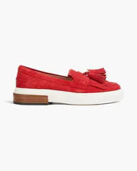 TOD'S Tasseled suede loafers - Red Red