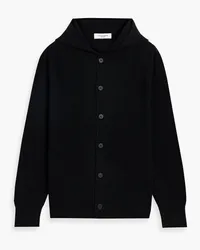 LE 17 SEPTEMBRE Wool and cashmere-blend hooded cardigan - Black Black