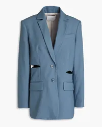 tibi Cutout twill blazer - Blue Blue