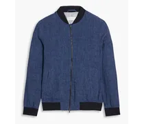Linen bomber jacket - Blue