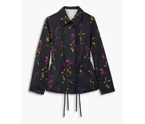 Varella floral-print cotton-twill jacket - Black