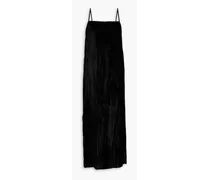 Etina crushed velvet maxi dress - Black