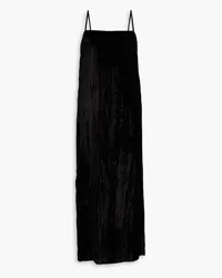 Loulou Studio Etina crushed velvet maxi dress - Black Black