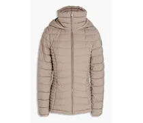 Quilted shell hooded jacket - Neutral