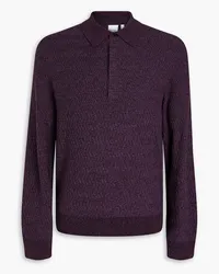 Paul Smith Ribbed merino wool polo sweater - Purple Purple