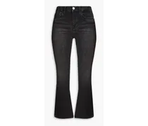 Le Crop Mini Boot high-rise kick-flare jeans - Black