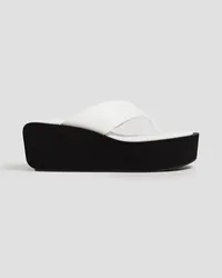 Frame Denim Le Ocean leather sandals - White White