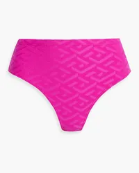 Versace Stretch-jacquard high-rise bikini briefs - Pink Pink