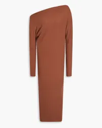 Enza Costa Ribbed jersey midi dress - Brown Brown