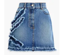Distressed denim mini skirt - Blue