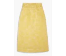 Jacquard midi skirt - Yellow