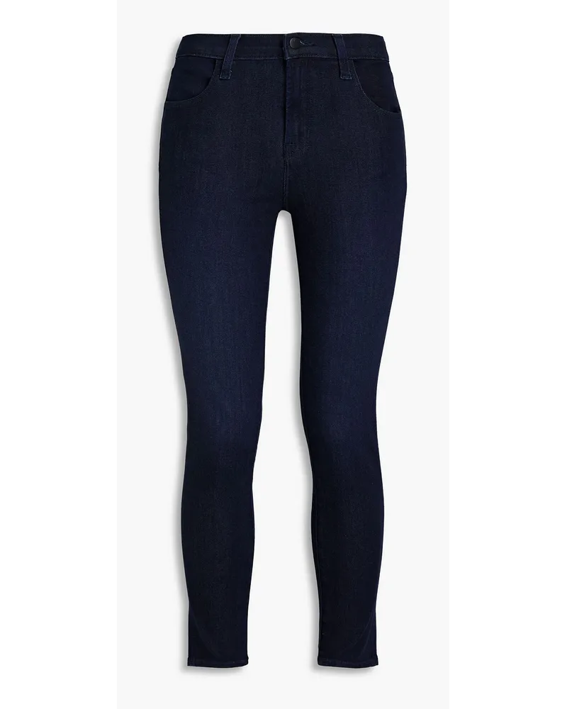 Cropped high-rise skinny jeans - Blue