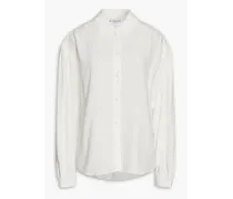 Embroidered woven shirt - White