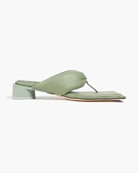 Miista Anais gathered leather sandals - Green Green