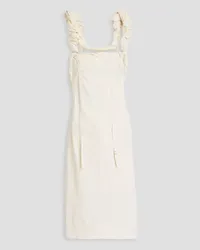 Jacquemus Crema twisted cotton-piqué dress - White White