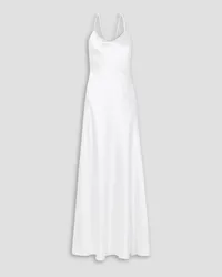 GALVAN Spetses open-back silk-satin gown - White White