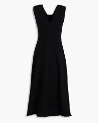 Vince Twisted wool-blend midi dress - Black Black