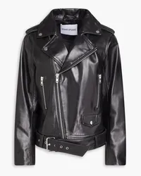 STAND Leather biker jacket - Black Black