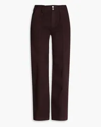 Paige Brooklyn high-rise wide-leg jeans - Burgundy Burgundy