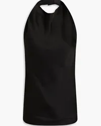 Vince Draped satin halterneck top - Black Black