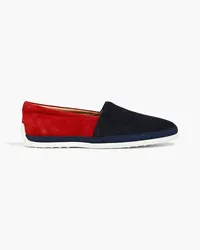 TOD'S Two-tone suede espadrilles - Red Red