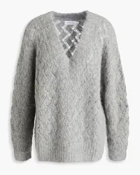 NAADAM Oversized open-knit alpaca-blend sweater - Gray Gray