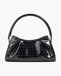 Elleme Dimple croc-effect leather shoulder bag - Black Black