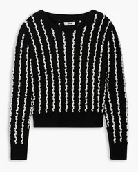 Jason Wu Two-tone linen sweater - Black Black