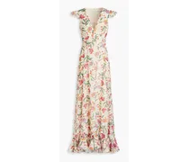 Emma floral-print cotton and silk-blend maxi dress - Multicolor