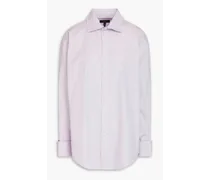 Cotton-poplin shirt - Purple
