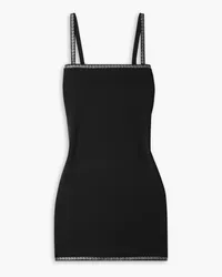 Alexander Wang Crystal-embellished stretch-knit mini dress - Black Black