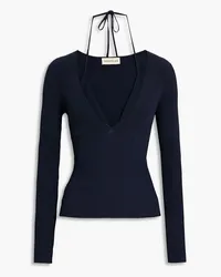 NICHOLAS Almina layered ribbed-knit top - Blue Blue