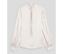 Selena satin blouse - White
