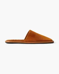 KHAITE Monaco suede slippers - Brown Brown