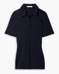 tibi Harlow stretch-jersey polo shirt - Blue Blue