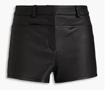 Leather shorts - Black