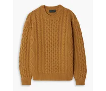 Georgie cable-knit cashmere sweater - Brown