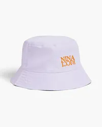 Nina Ricci Embroidered shell bucket hat - Purple Purple