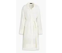 Darja ramie-voile midi shirt dress - White