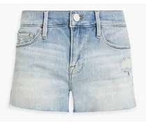 Le Cutoff distressed denim shorts - Blue