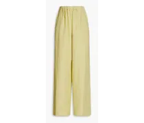 Tobago linen wide-leg pants - Green